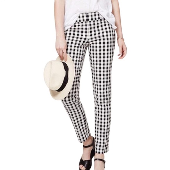 LOFT Pants - LOFT Gingham Ankle Pants in Julie Straight